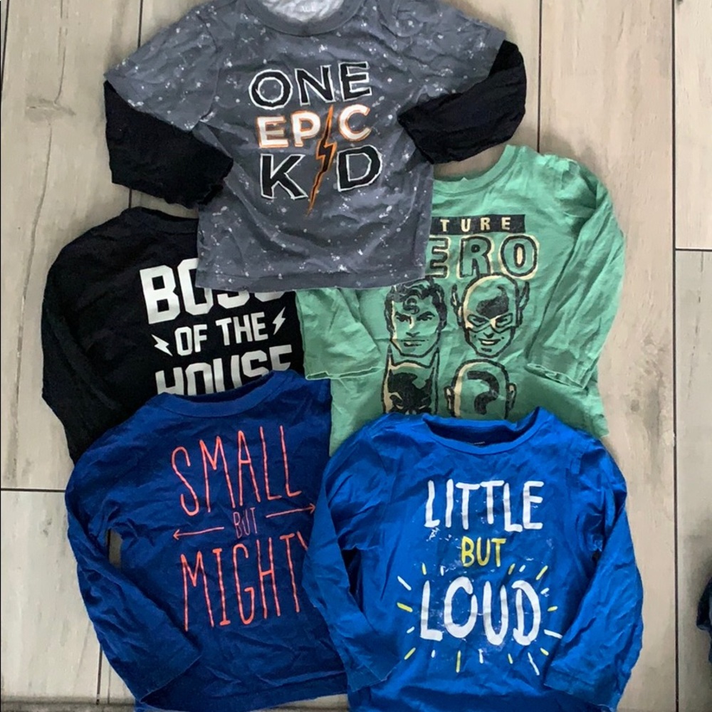 Lot of 5 Boys Long Sleeve Shirts